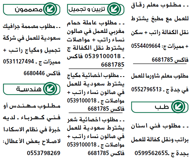 وظائف في جدة لغير السعوديين 2018 pdf